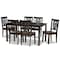 Baxton Studio Luisa Modern and Contemporary Two-Tone Dark Brown and Walnut Brown Finished Wood 7-Piece Dining Set 178-11384-10519-Zoro - alternate 1